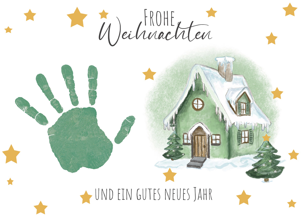 Vorlage als Download für Handabdruck von Baby und Kind Fingerfarben mit Hand und Fuß