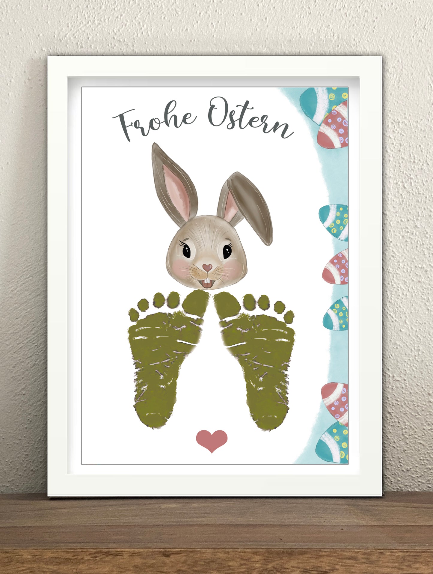 Lustiges Download Vorlagen-Set Ostern für Handabdruck und Fußabdruck, PDF, A4 Vorlage