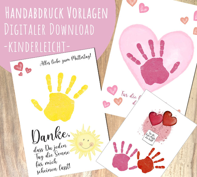 originelle Muttertagsidee. Handabdruck Baby Kleinkind Kind Diy Vorlage zum ausdrucken. Für die beste Mama. Eine Bastelidee für Kindergarten, Säugling, Vorschule, Grundschule und Kita. Basteln mit Fingerfarben