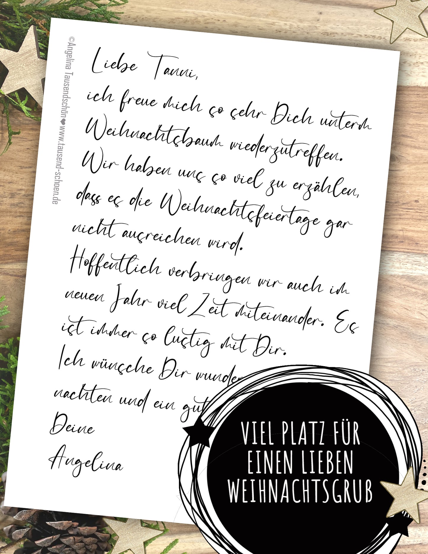 Rückseite postkarte weihnachten gruß