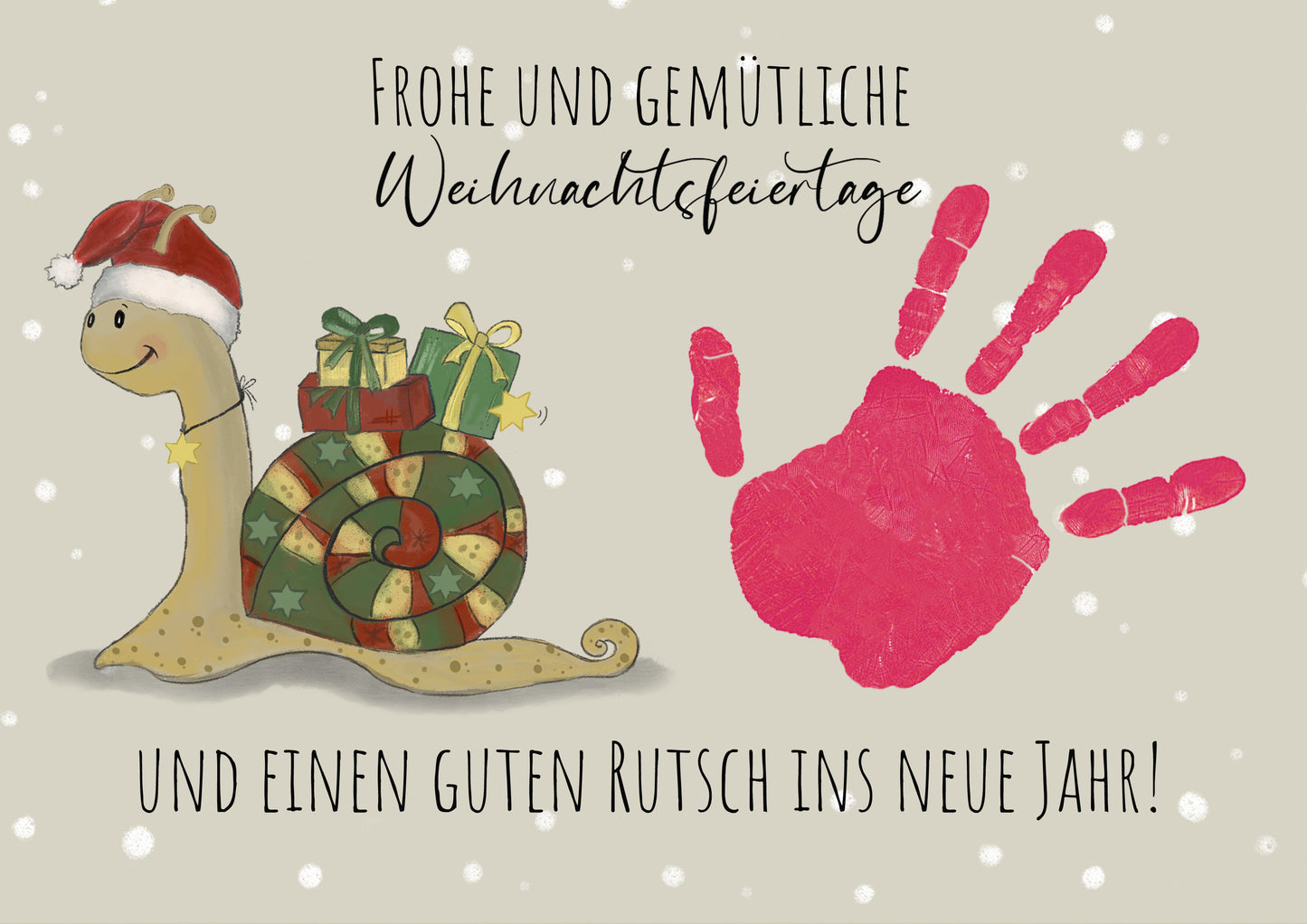 Weihnachtsschnecke Download Weihnachten Handabdruck Vorlage