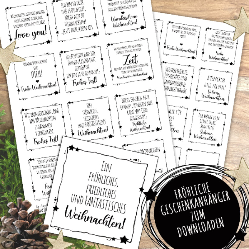 Geschenkanhänger Weihnachten selbermachen