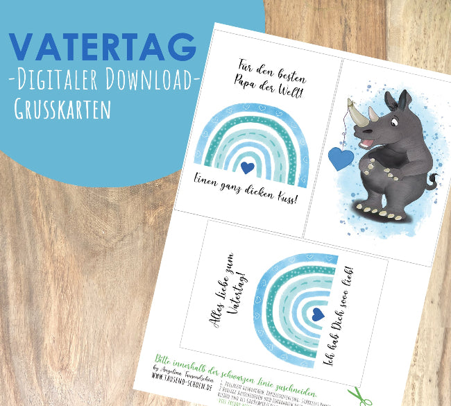 Coole und lustige Grußkarte zum Vatertag als Diy Download Vorlage. Karte im Postkarte Format, nicht gratis oder kostenlos aber von Herzen