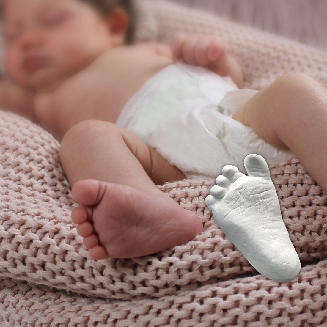 Handabdruck Set für Mehrfachabdrücke von Säugling/ Babys Hand und Fuß bis 12 cm
