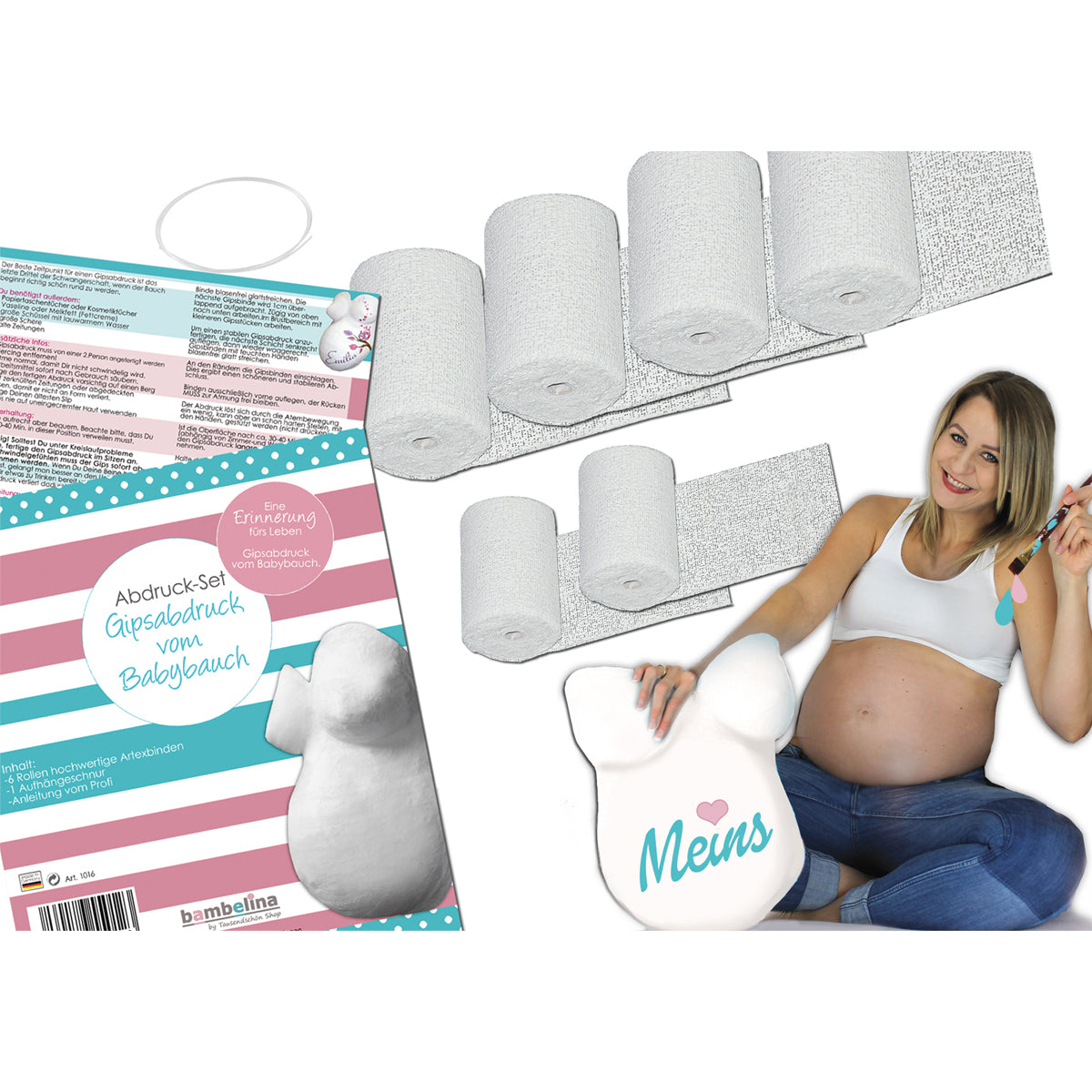 Bauchabdruck-Set BASIC, Babybauch +  Brust bis Gr. 46