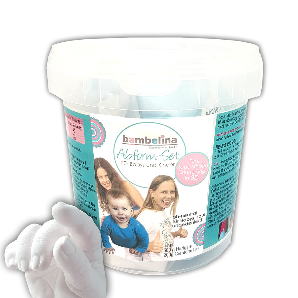 3D Handabdruck und Fußabdruck Set, Baby Gipsabdruck