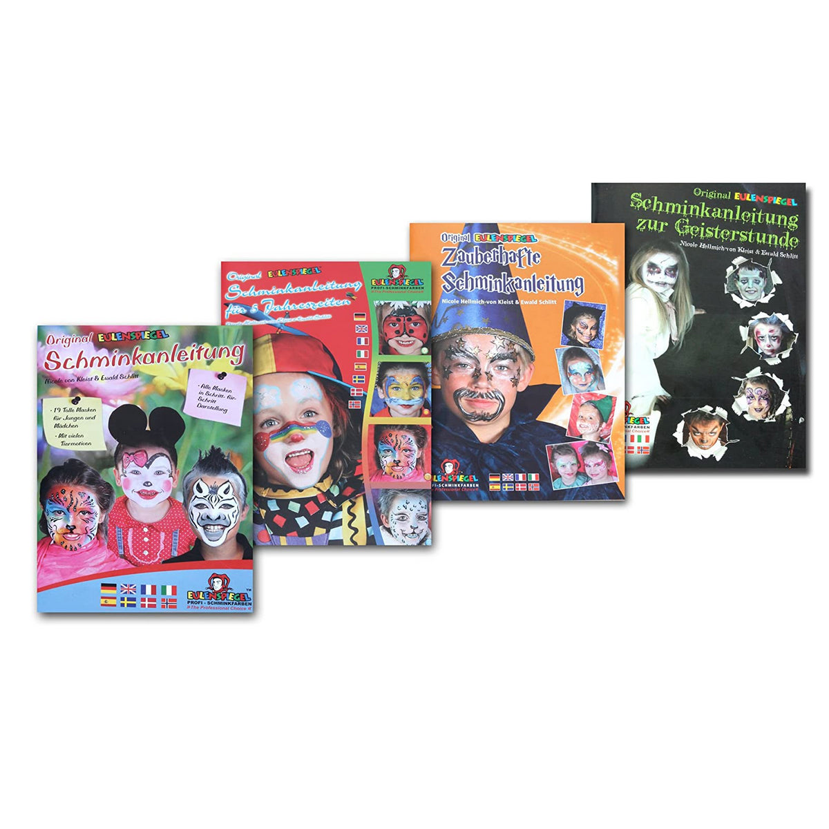 4 Stück Set Eulenspiegel Schminkhefte Art. 11