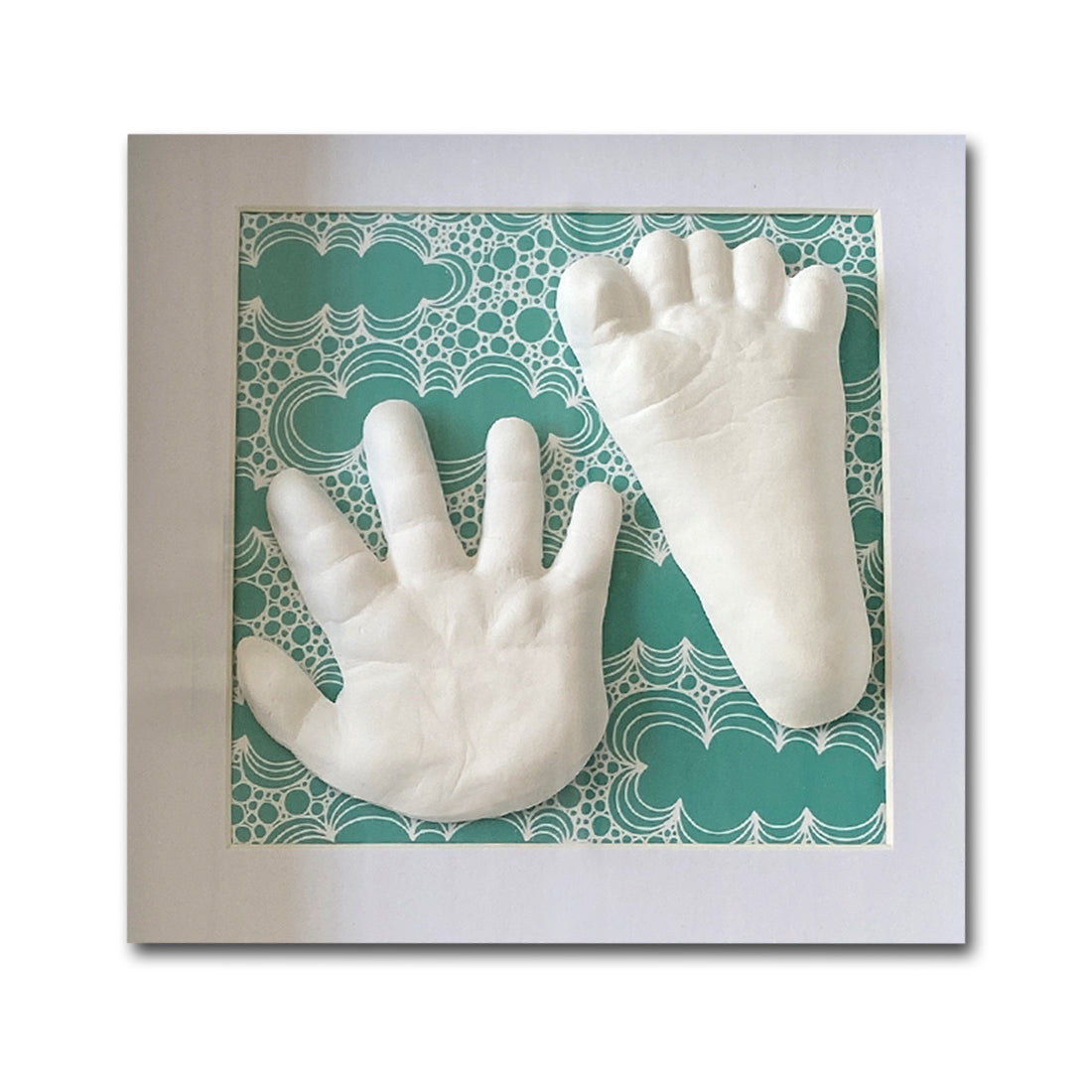 Handabdruck Set für Mehrfachabdrücke von Säugling/ Babys Hand und Fuß bis 12 cm