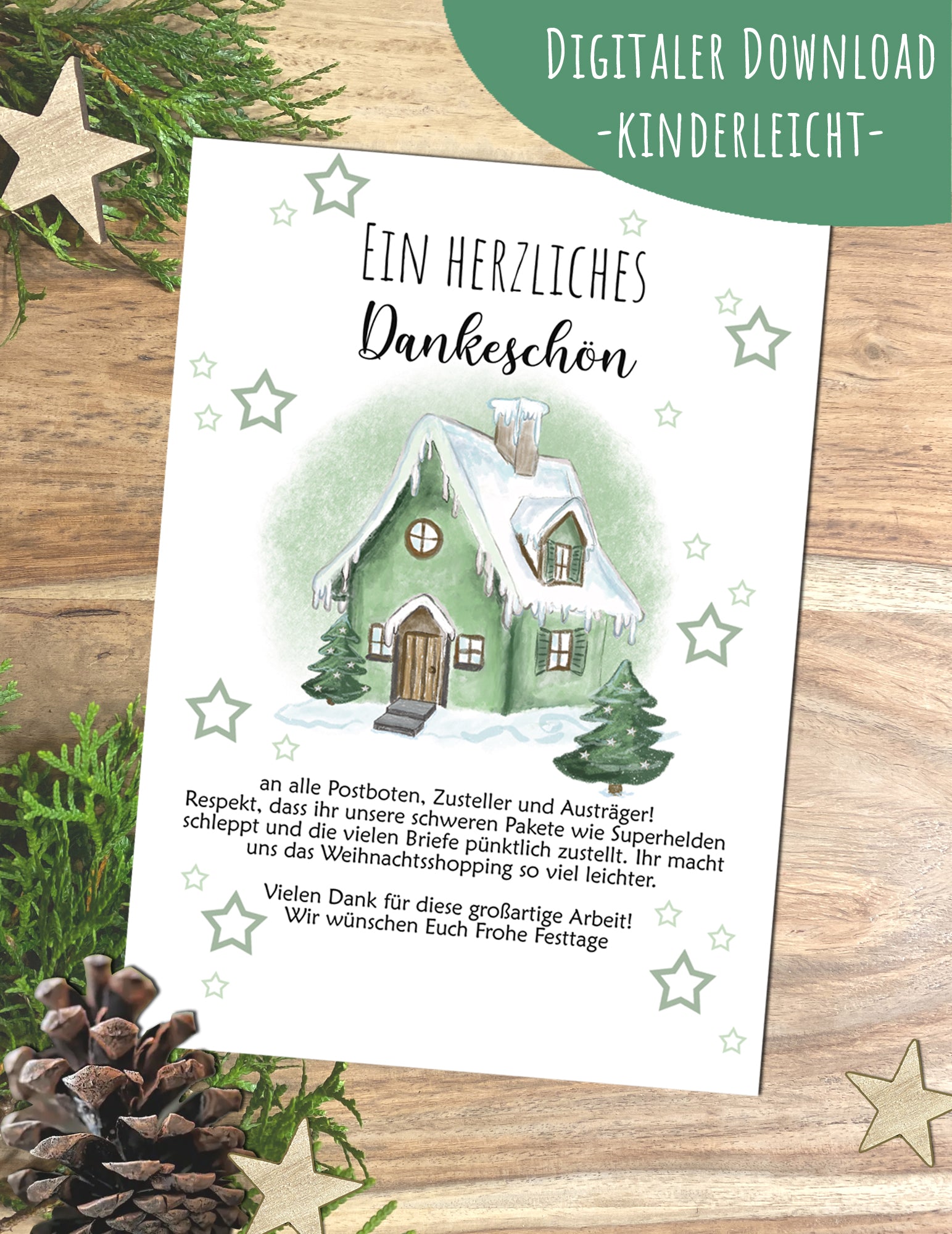 Weihnachtliches Dankeschön an Pflegedienst, Pflegefachkräfte und Paketdienste