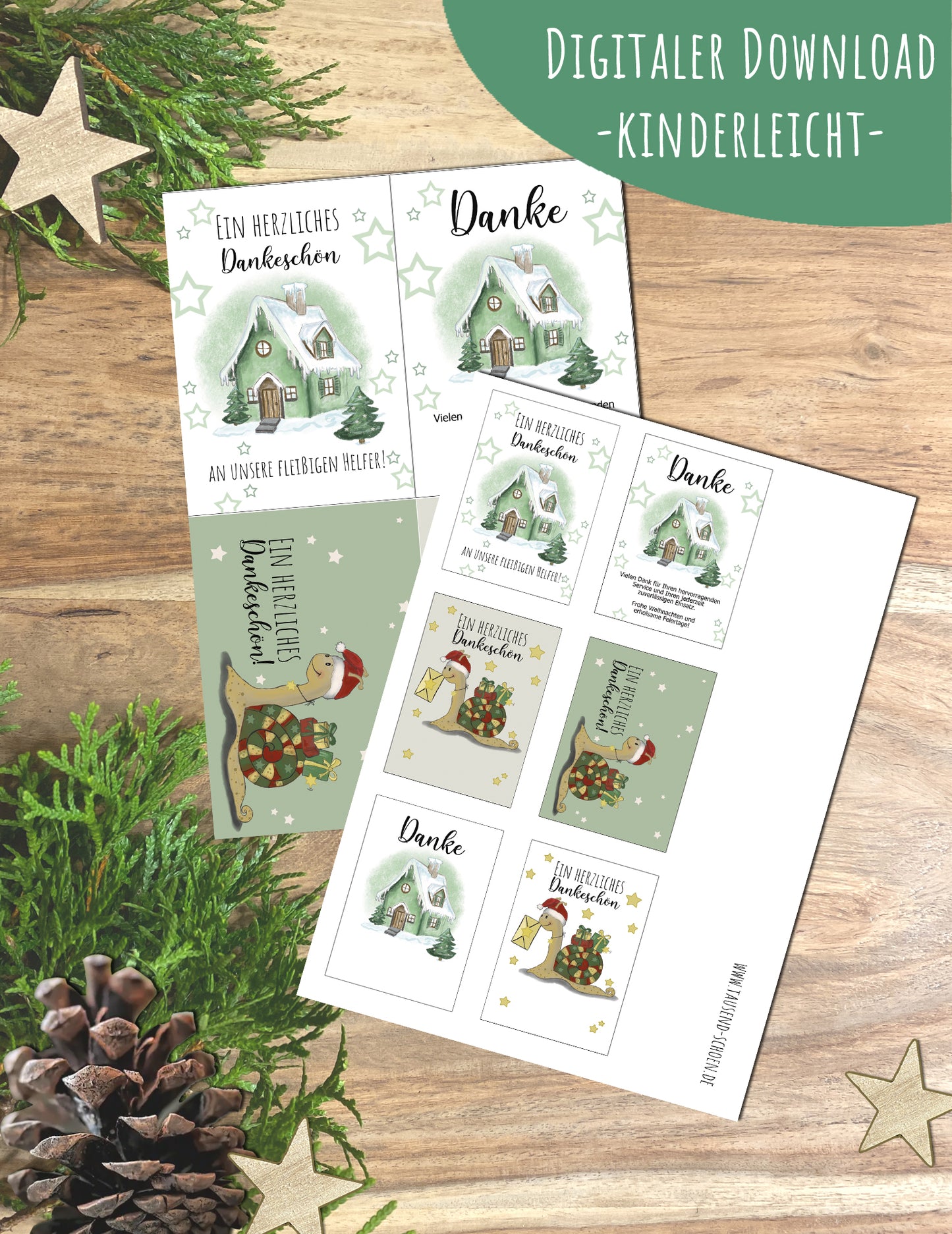 Ein Dankeschön zu Weihnachten an Postboten, Pflegepersonal, den Müllmann oder Ihren freundlichen Arzt.