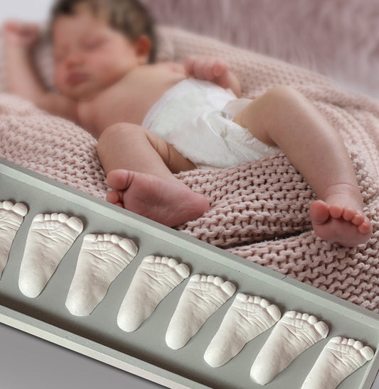 Handabdruck mehrfach ausgießen mit Gießform für Babys Hand und Fuß