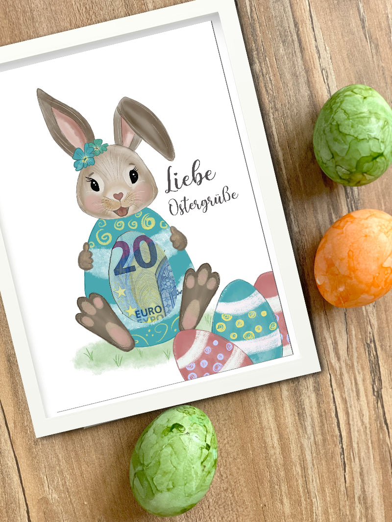 Oster Clipart bambelina Tausendschön Shop Osterhase Grußkarte Ostergruß verschenken
