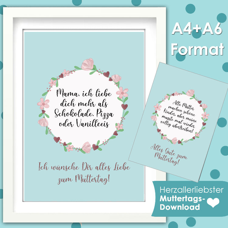 Blumiger Muttertagsgruß als Download Vorlage. Grußkarte oder Zitat downloaden und der liebsten Mama zum Muttertag schenken. Ein kreatives DIY Basteln für Kind, Kindergarten, Vorschule, Kita, Erzieherinnen. Mama ist die beste Freunding