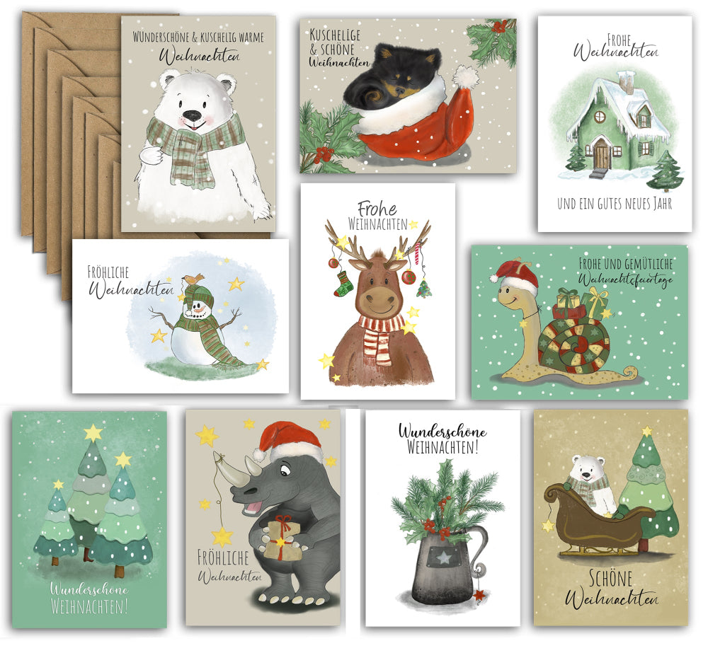 Handgemalt illustriert download Weihnachten