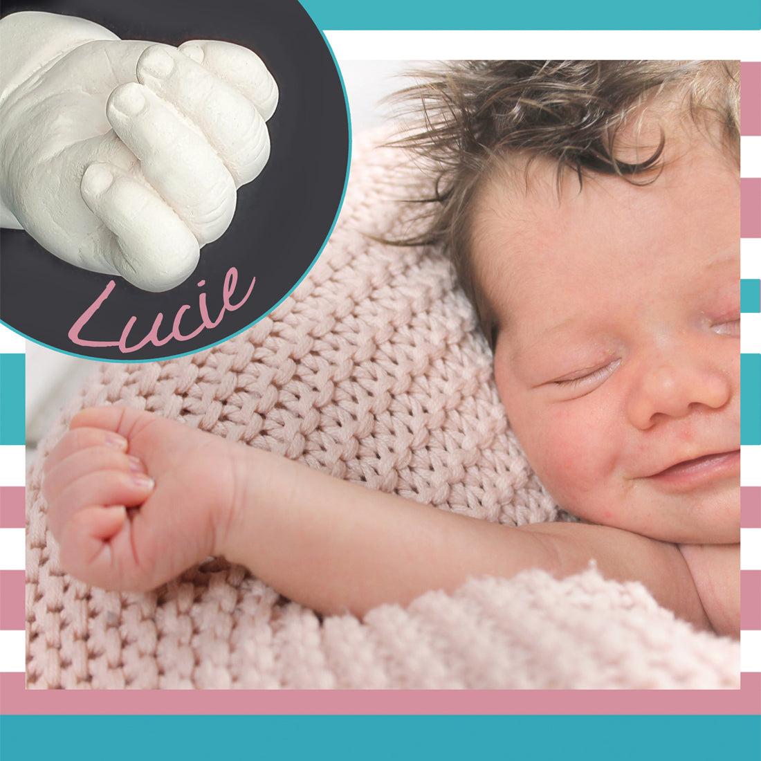 Diy Set für 3D Handabdruck Baby. Made in Germany.