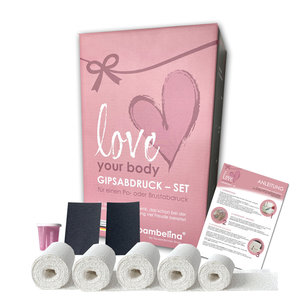 Gipsabdruck Set Body. Eine Geschenkidee für Verliebte. Fertige einen Gipsabdruck von Brust oder Po, Geschenk Idee zum Jahrestag, Valentinstag, für den Freund oder Freundin.
