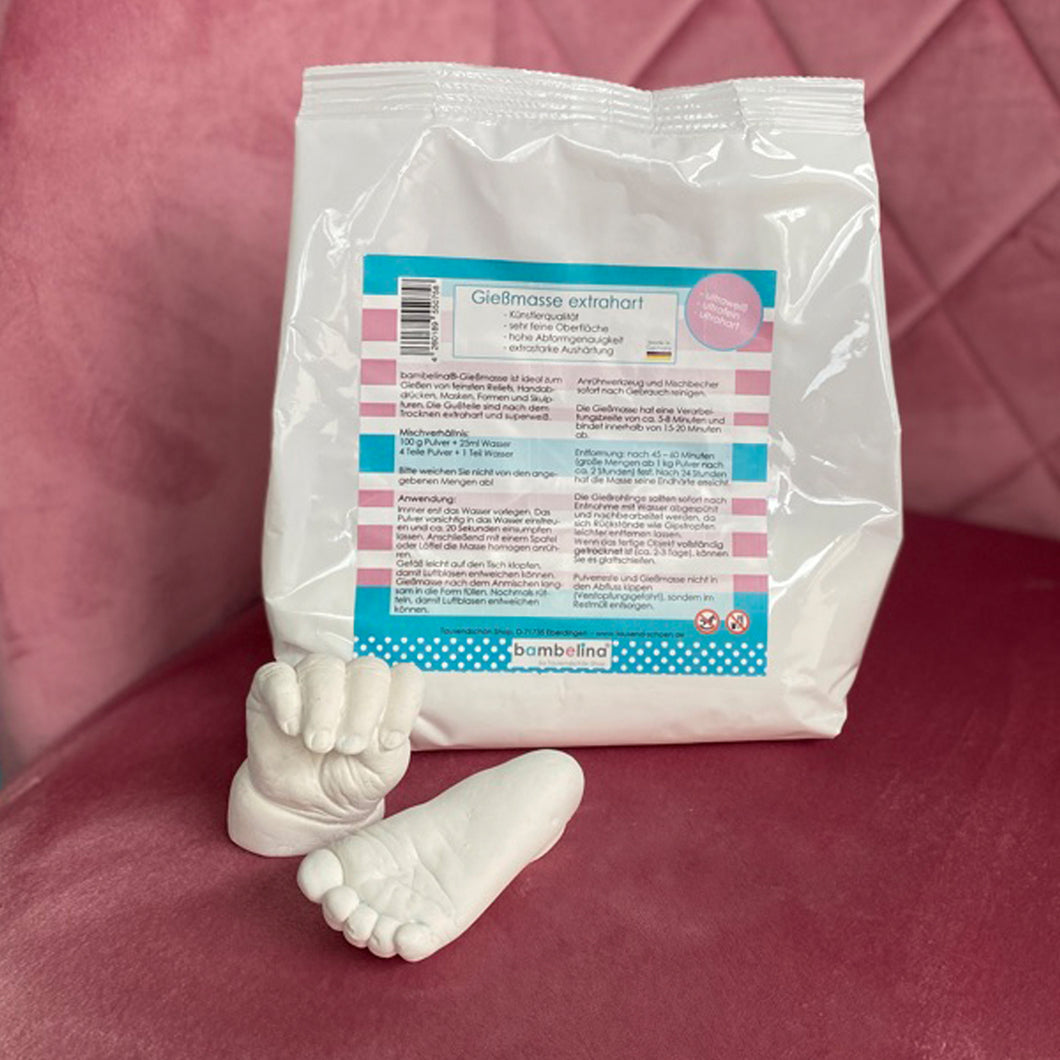 1.000g weiße, feinste Gießmasse, extra hart, Art. 1029