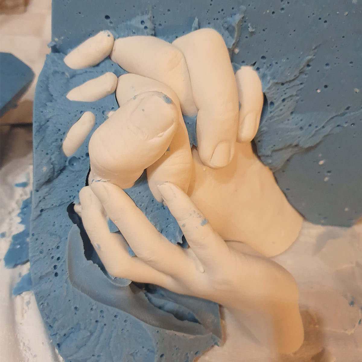 3D-Handabdruck-Set bambelina® XXL,  für 4 bis 6 Erwachsene Hände