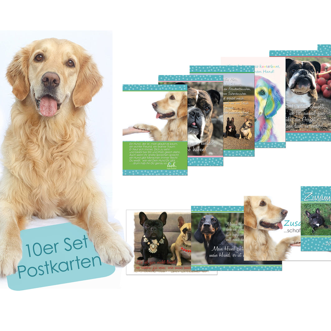 Herzallerliebstes Hunde-Postkarten-Set, 10 Stück